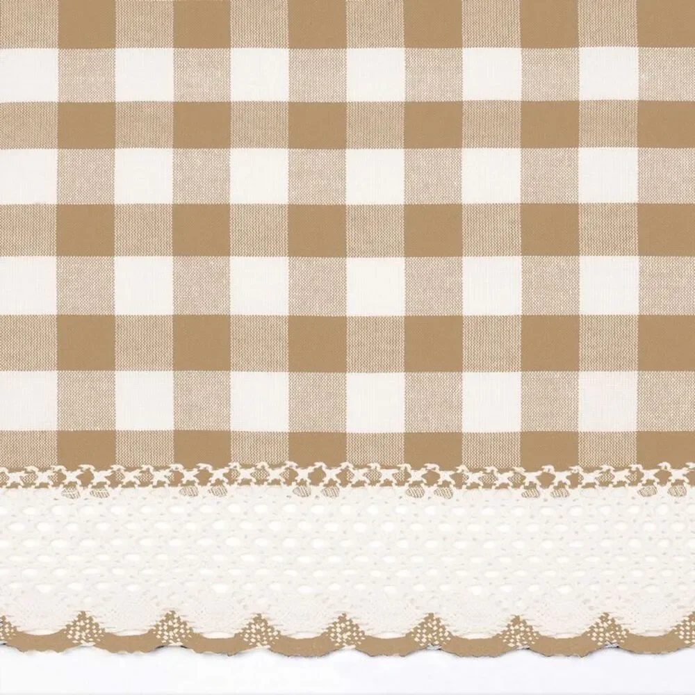 Woven Trends 3-Piece Tier and Valance Set, Window Kitchen Curtains Checkered